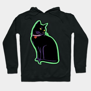 black cat glow Hoodie